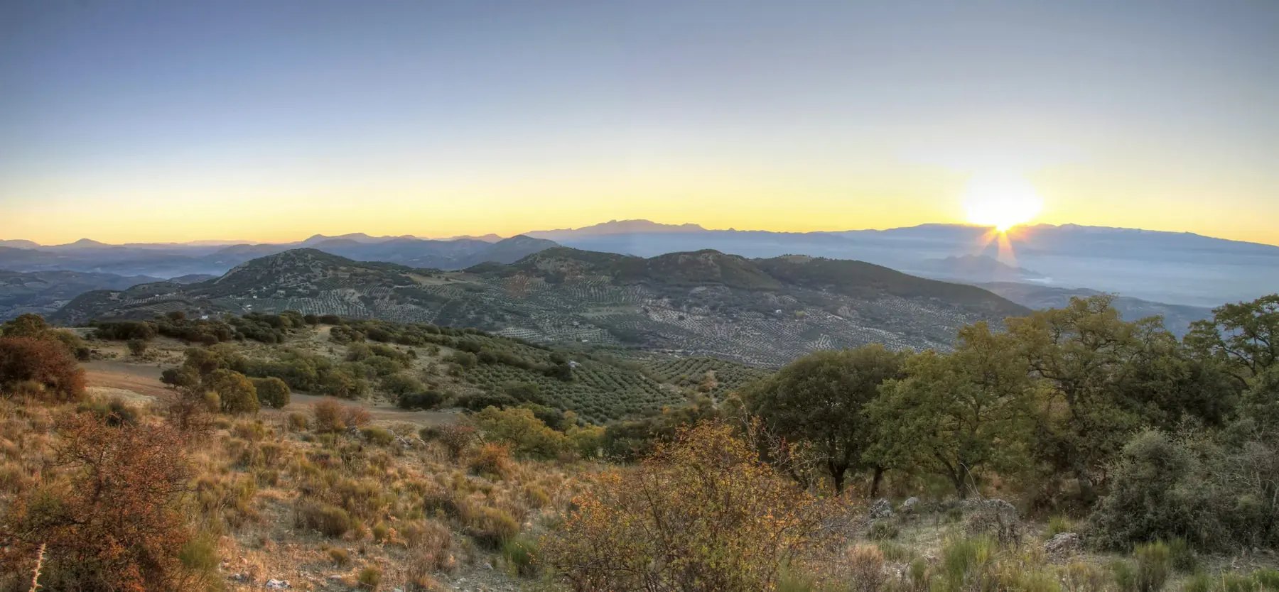 La sierra de Parapanda al atardecer